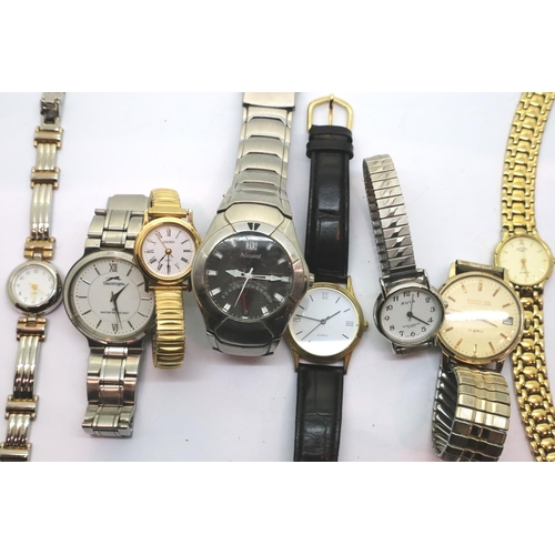 130 - Mixed gents and ladies wristwatches including Accurist. P&P Group 1 (£14+VAT for the first lot and £... 