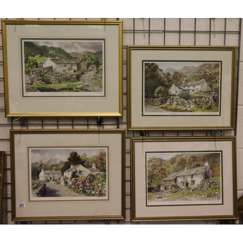 457 - Four framed Judy Boyes limited edition prints. Not available for in-house P&P, contact Paul O'Hea at... 