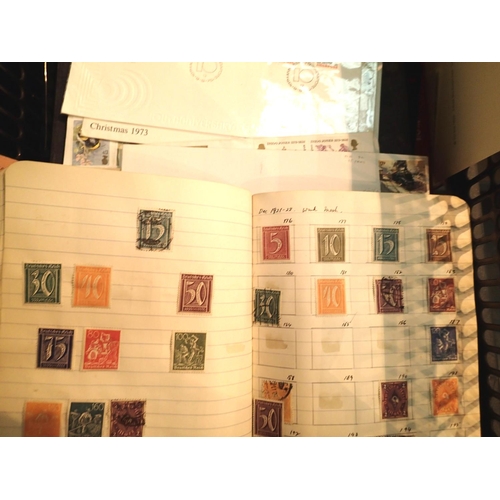 1143 - Collection of mixed postage stamps including some albums, loose worldwide stamps etc. Not available ... 