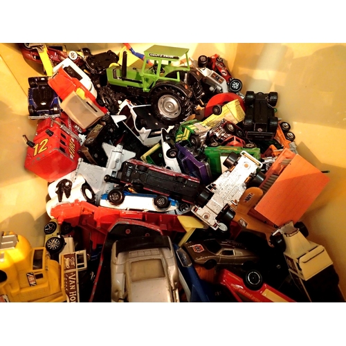 1146 - Box lot of playworn diecast vehicles. Not available for in-house P&P, contact Paul O'Hea at Mailboxe... 