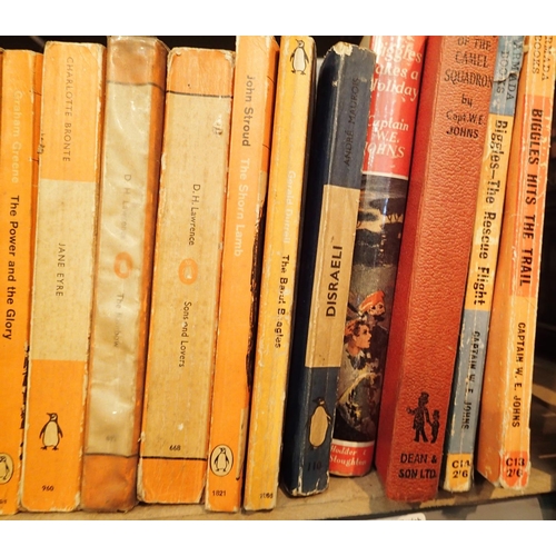 1150 - Selection of mixed Penguin books and Biggles books. Not available for in-house P&P, contact Paul O'H... 