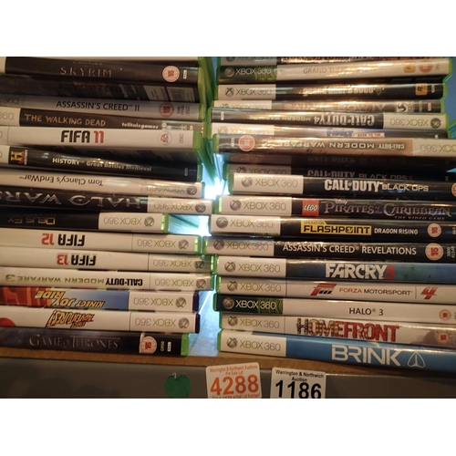 1186 - Large collection of Xbox 60 games. Not available for in-house P&P, contact Paul O'Hea at Mailboxes o... 