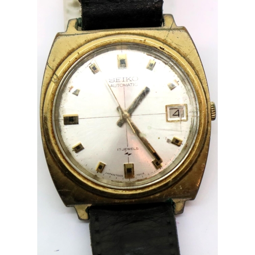 117 - Vintage Seiko automatic 17 jewel gents wristwatch. P&P Group 1 (£14+VAT for the first lot and £1+VAT... 