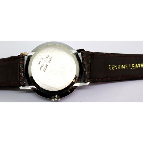 121 - MuDu mechanical gents wristwatch, working at lotting. P&P Group 1 (£14+VAT for the first lot and £1+... 