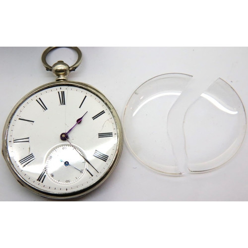 125 - Two white metal pocket watches. P&P Group 1 (£14+VAT for the first lot and £1+VAT for subsequent lot... 