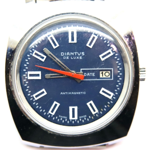 126 - Gents Diantus Deluxe Calendar wristwatch, dial D: 33 mm. P&P Group 1 (£14+VAT for the first lot and ... 