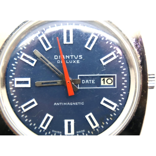 126 - Gents Diantus Deluxe Calendar wristwatch, dial D: 33 mm. P&P Group 1 (£14+VAT for the first lot and ... 