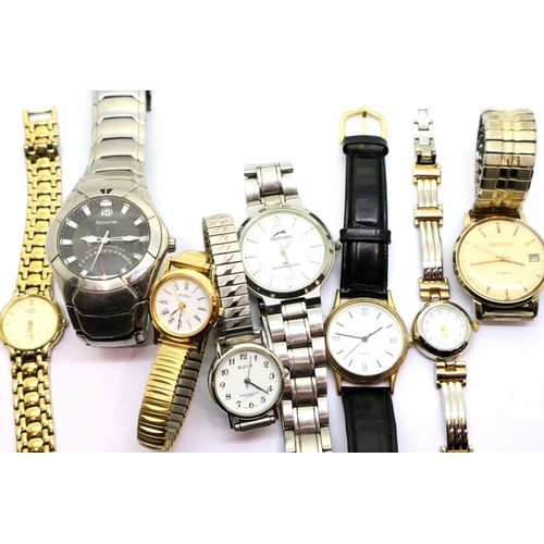 130 - Mixed gents and ladies wristwatches including Accurist. P&P Group 1 (£14+VAT for the first lot and £... 