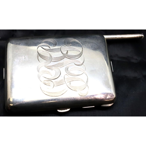 148 - Rare vintage American sterling silver gentlemans necessaire by R Blackinton & Co including two sprin... 