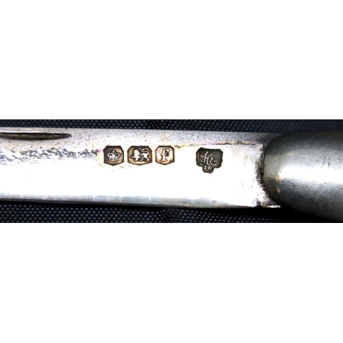 150 - Hallmarked silver fruit knife with mother of pearl handle. P&P Group 1 (£14+VAT for the first lot an... 