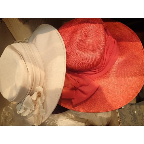 1416 - Three ladies wedding hats. Not available for in-house P&P, contact Paul O'Hea at Mailboxes on 01925 ... 