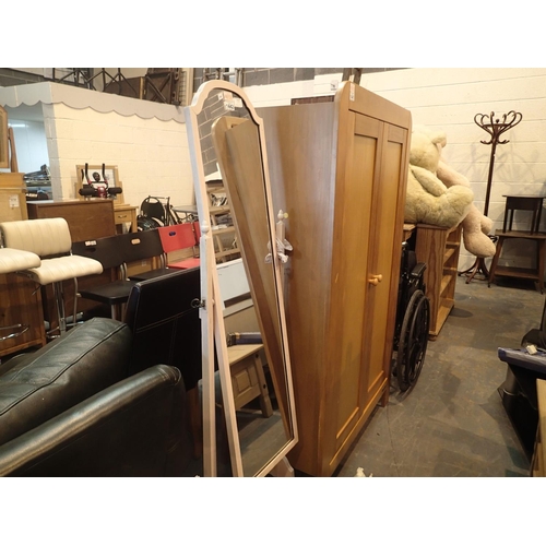 1442 - Cheval type freestanding bedroom mirror. Not available for in-house P&P, contact Paul O'Hea at Mailb... 