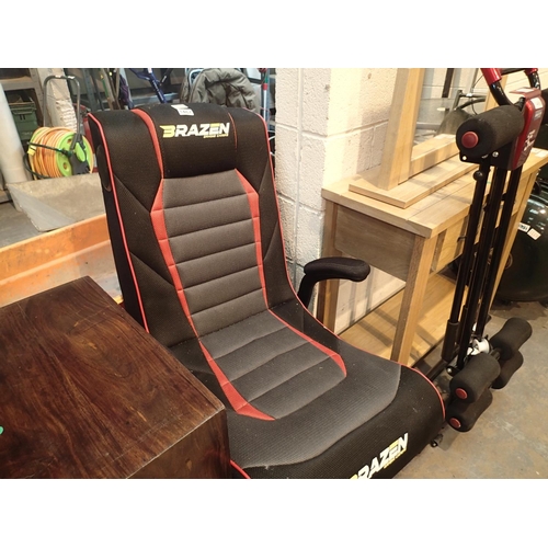 1467 - Brazen upholstered gaming chair. Not available for in-house P&P, contact Paul O'Hea at Mailboxes on ... 