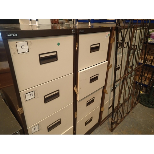 1470 - Two Royale four drawer metal filing cabinets. Not available for in-house P&P, contact Paul O'Hea at ... 