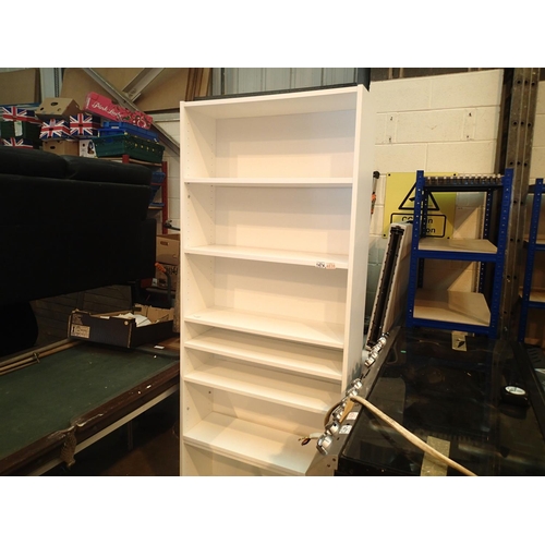 1474 - Large modern freestanding multi shelf open bookcase. Not available for in-house P&P, contact Paul O'... 