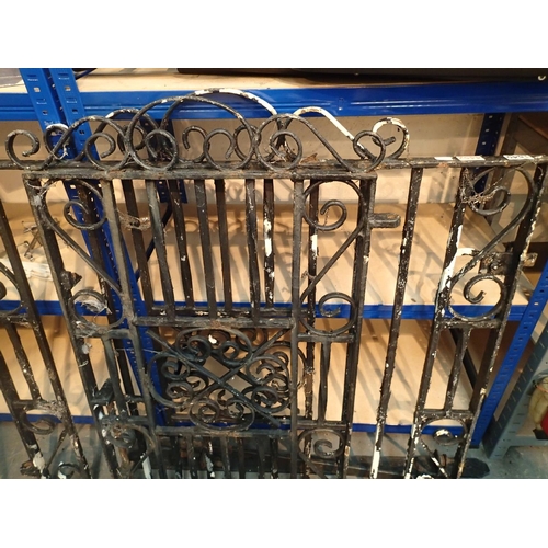 1540 - Pair of wrought iron gates with posts. Not available for in-house P&P, contact Paul O'Hea at Mailbox... 