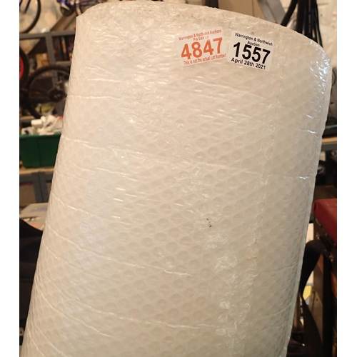 1557 - Large roll of bubble wrap, W: 160 cm. Not available for in-house P&P, contact Paul O'Hea at Mailboxe... 