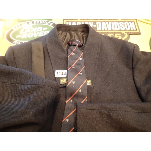 1344 - British Rail 1980s jacket and two ties, size 42. P&P Group 2 (£18+VAT for the first lot and £3+VAT f... 