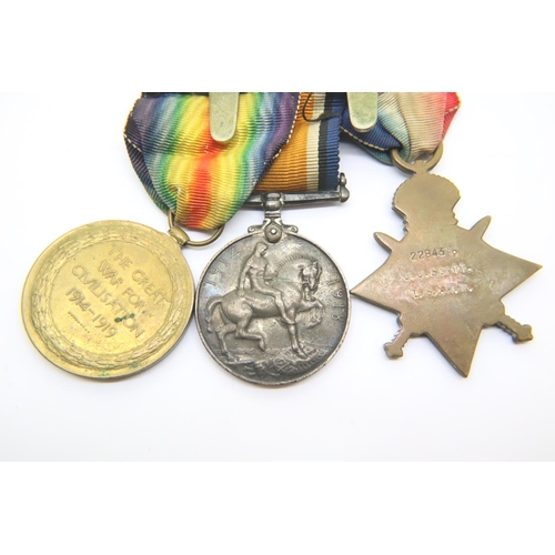 3227 - 228437 JJ SCOTT LS RN, a British Royal Navy WWI medal pair and 1914-15 star, with ribbon bar. P&P Gr... 