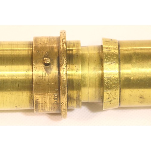 3055 - Negretti & Zambra, a British WWI brass sighting telescope no.4 mkIII, numbered 6298 and dated 1916 w... 