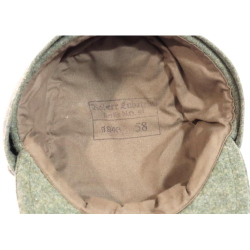 3058 - German officers M43 Mountain Division field cap, stamped inside and dated 1943, possibly an early re... 