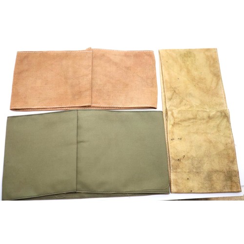 3092 - Three British WWII aged replica Home Front armbands. P&P Group 1 (£14+VAT for the first lot and £1+V... 