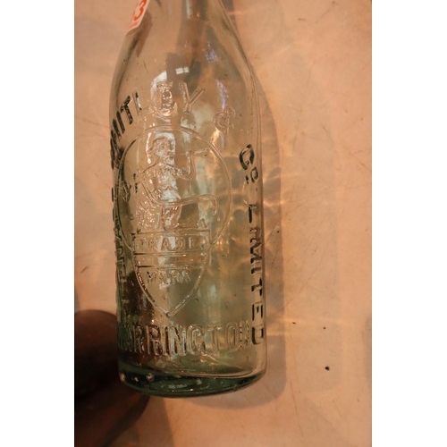 1245 - Collection of mixed antique glass bottles including codd bottles. Not available for in-house P&P, co... 