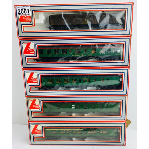 2061 - 5x Lima OO Gauge Assorted Coaches - All Boxed  P&P Group 1 (£14+VAT for the first lot and £1+VAT for... 