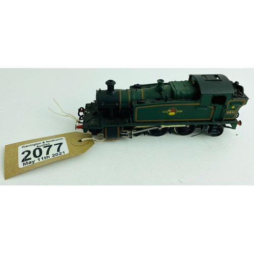 2077 - Fine Scale OO Gauge Kit Built BR 2-6-2 5551 Locomotive - Professionally Built & Painted P&P Group 1 ... 