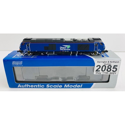 2085 - Dapol N Gauge 2D-022-010 DRS Class 68 Plain Blue 'New Ex Shop Stock'  P&P Group 1 (£14+VAT for the f... 