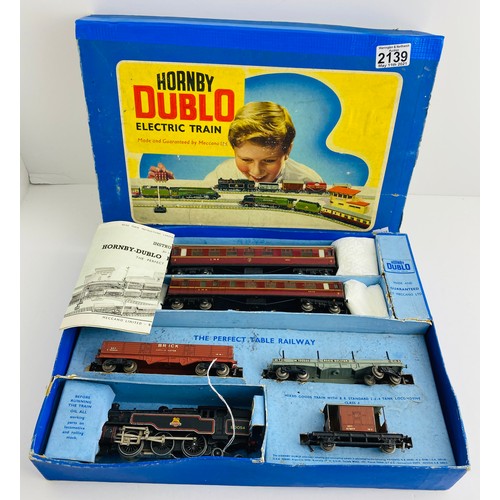 2139 - Hornby Dublo 3-Rail Train Set - with Tank Loco & Assorted Rolling Stock - Contents remain unchecked ... 