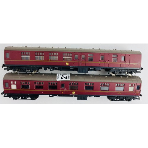 2146 - 2x Hornby 'Harry Potter' Passenger Coaches (Unboxed)  P&P Group 1 (£14+VAT for the first lot and £1+... 