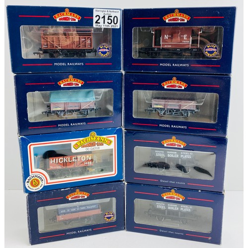 2150 - 8x Assorted Bachmann Freight Wagons Boxed P&P Group 1 (£14+VAT for the first lot and £1+VAT for subs... 