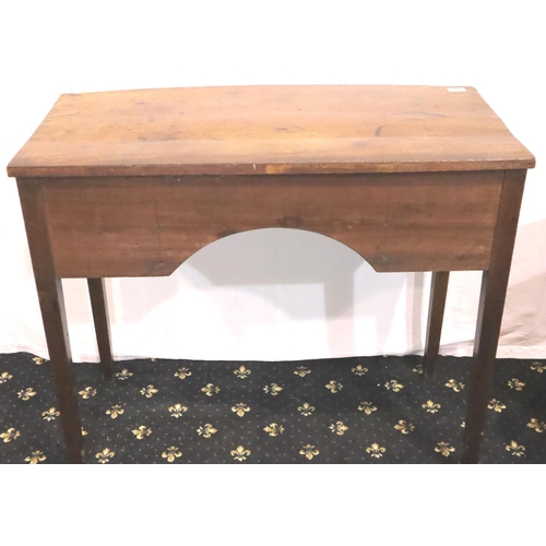 415 - George III inlaid walnut three drawer writing desk for restoration, 93 x 48 x 81 cm H and a dropleaf... 