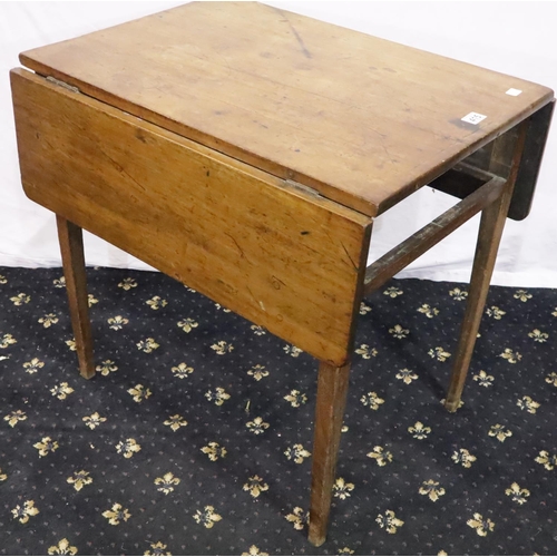 415 - George III inlaid walnut three drawer writing desk for restoration, 93 x 48 x 81 cm H and a dropleaf... 