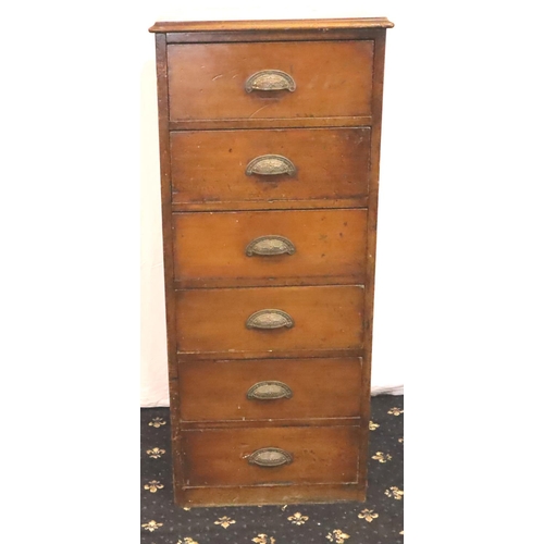 416 - An early 20th Century mahogany flight of six drawers 50 x 44 x 112 cm H, believed to have been from ... 