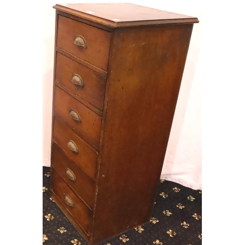 416 - An early 20th Century mahogany flight of six drawers 50 x 44 x 112 cm H, believed to have been from ... 