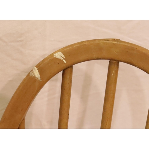 430 - Mid 20th Century Ercol light elm elbow chair. Not available for in-house P&P, contact Paul O'Hea at ... 