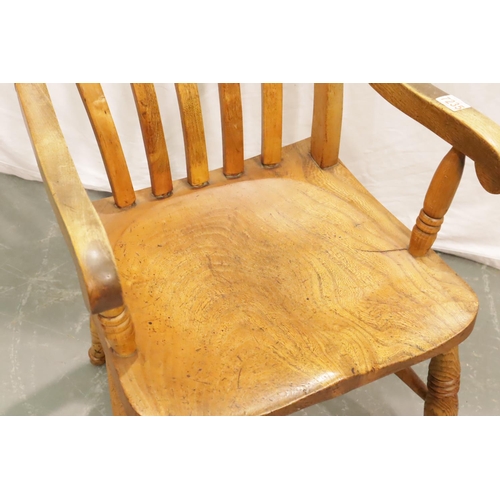 431 - A beech farmhouse kitchen chair. Not available for in-house P&P, contact Paul O'Hea at Mailboxes on ... 