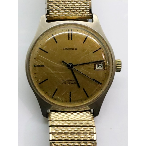 61 - Gents Mariner vintage automatic wristwatch, working at lotting. P&P Group 1 (£14+VAT for the first l... 