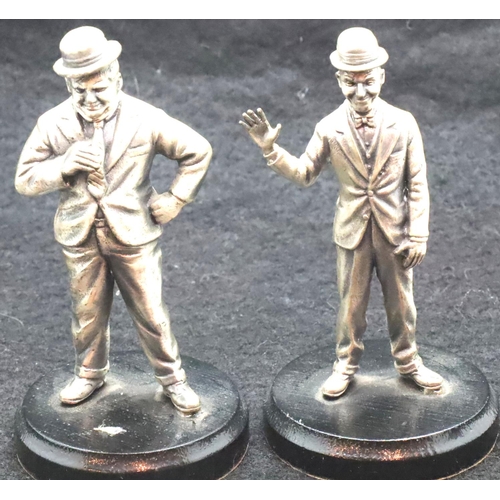 1096 - Royal Hampshire cast pewter Laurel and Hardy miniatures. P&P Group 1 (£14+VAT for the first lot and ... 