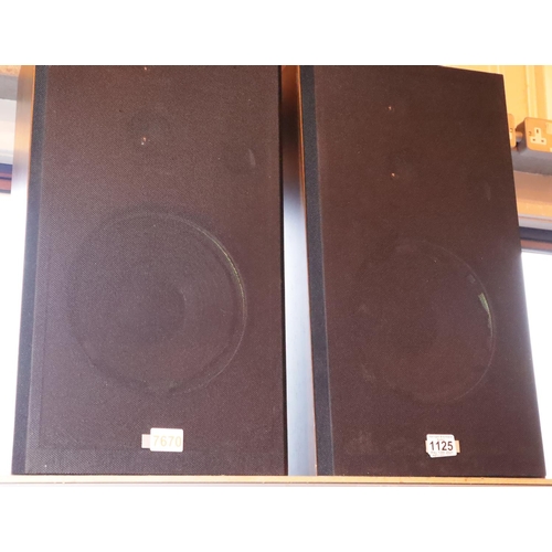 1125 - Pair of NEC two way speakers model number S317E. Main cones are damaged. Not available for in-house ... 