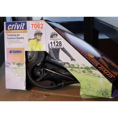 1128 - Crivit Sports air cushion saddle. Not available for in-house P&P, contact Paul O'Hea at Mailboxes on... 