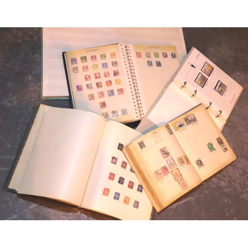 1136 - Five postage stamp albums with mixed worldwide content. P&P Group 3 (£25+VAT for the first lot and £... 