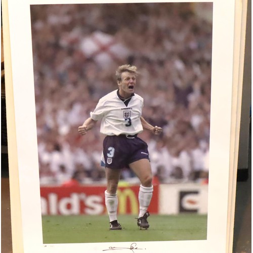 1153 - Great sporting moments a signed limited edition photographic print of Stuart Pearce Euro 96 penalty ... 