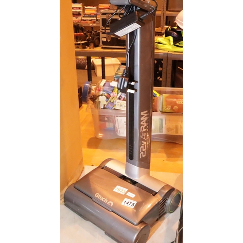 1475 - Gtech 22V Air Ram vacuum cleaner, model AR02, with charger.  Working at time of lotting. Not availab... 