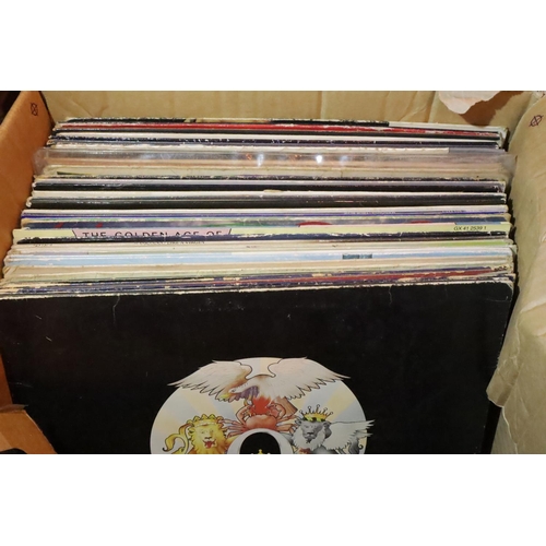 1482 - Box of assorted LPs including Queen At The Races, Cat Stevens, Buddha and The Chocolate Box etc. Not... 