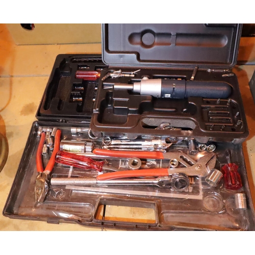 1490 - Black and Decker cordless screwdriver and a cased socket set. Not available for in-house P&P, contac... 