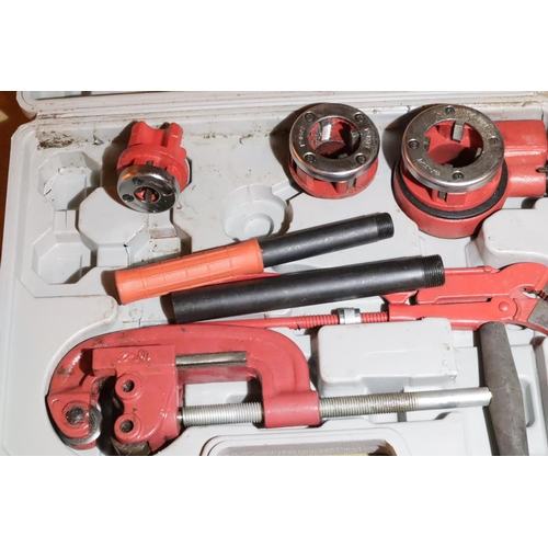 1516 - Cased pipe turning set, unchecked. Not available for in-house P&P, contact Paul O'Hea at Mailboxes o... 