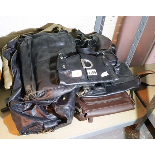 1159 - Quantity of mixed ladies handbags. Not available for in-house P&P, contact Paul O'Hea at Mailboxes o... 